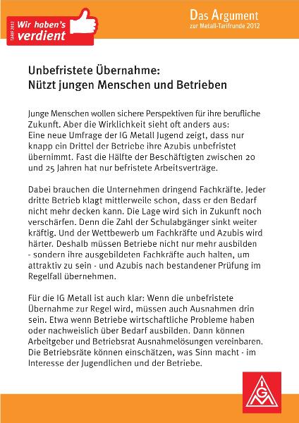14. März 2012 | Unbefristete Übernahme: Nützt jungen Menschen und Betrieben