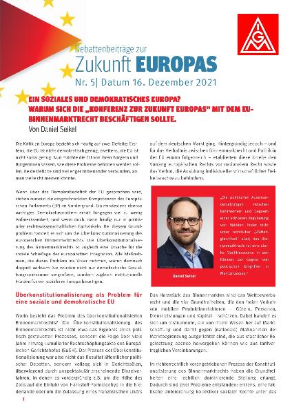 Daniel Seikel: Ein soziales und demokratisches Europa? Warum sich die 