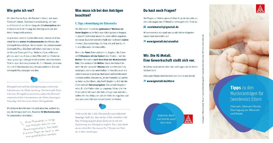 Tipps zu den Musteranträgen für (werdende) Eltern. Elternzeit, Elternzeit-Teilzeit, Übertragung von Elternzeit.