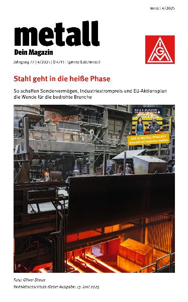 metall. Dein Magazin, Juli/August 2025 (barrierefreie Ausgabe)