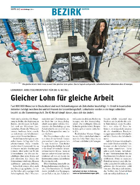 metallzeitung - Regionalseiten Bayern Oktober 2007