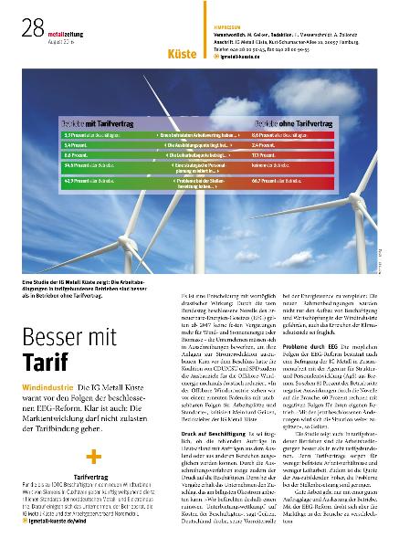 metallzeitung - Regionalseiten Küste August 2016