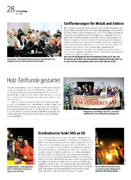 metallzeitung - Regionalseiten Berlin-Brandenburg-Sachsen März 2016
