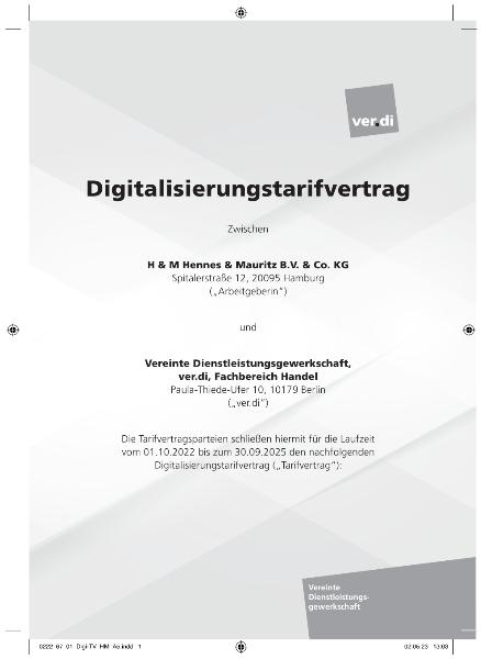 Der H&M Digitalisierungstarifvertrag