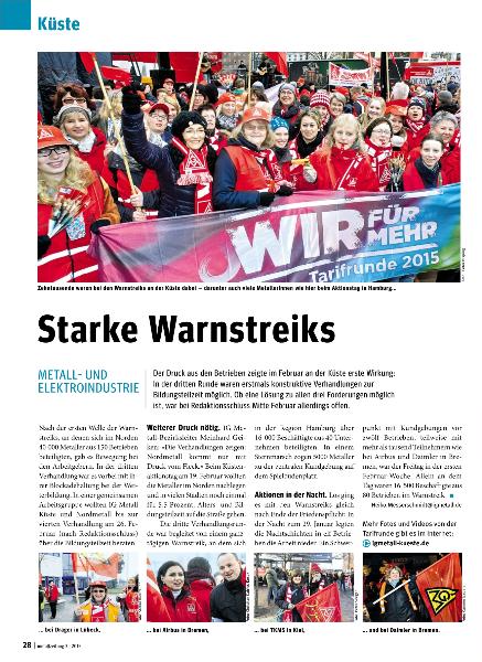metallzeitung - Regionalseiten Küste März 2015