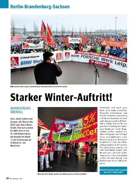metallzeitung - Regionalseiten Berlin-Brandenburg-Sachsen März 2015