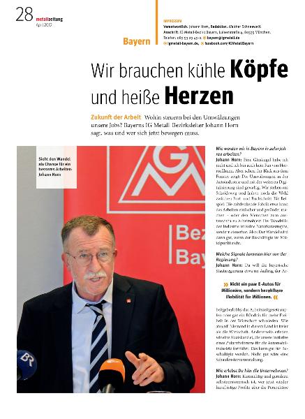 metallzeitung - Regionalseiten Bayern April 2019