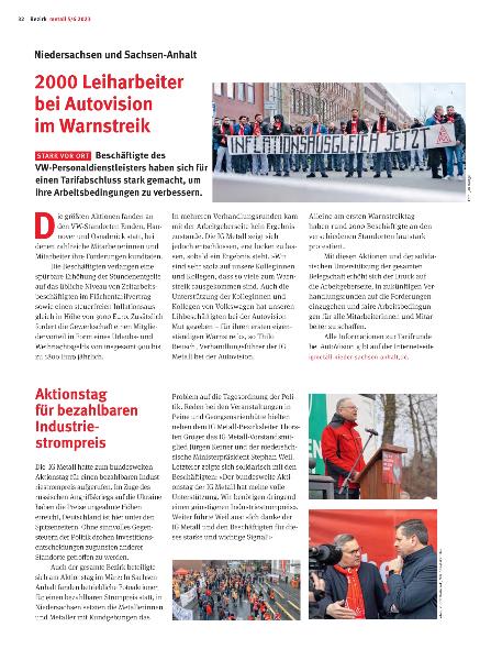 metall - Regionalseiten Niedersachsen und Sachsen-Anhalt Mai/Juni 2023