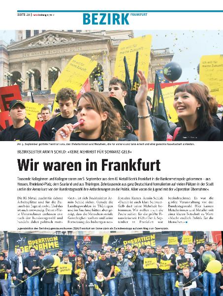 metallzeitung - Regionalseiten Frankfurt Oktober 2009
