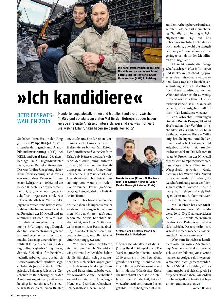 metallzeitung - Regionalseiten Nordrhein-Westfalen Februar 2014