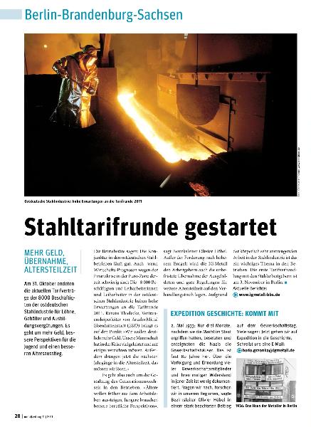 metallzeitung - Regionalseiten Berlin-Brandenburg-Sachsen November 2011