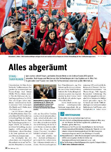 metallzeitung - Regionalseiten Nordrhein-Westfalen April 2013