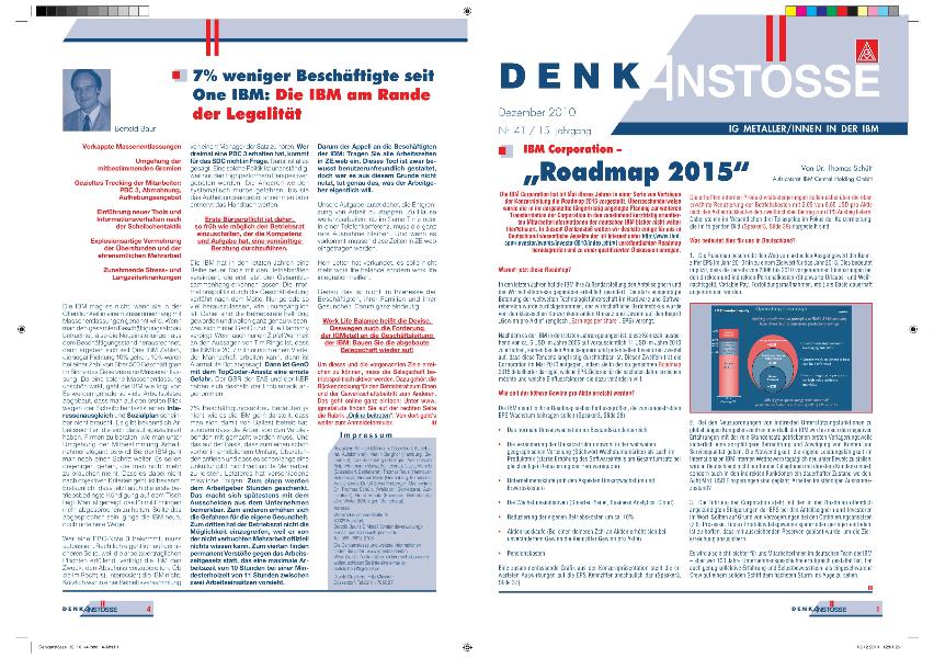 Denkanstösse - Ausgabe Dezember 2010