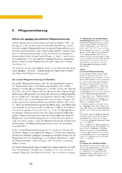 Sozialpolitische Informationen Nr. 1 / 2007: Pflegeversicherung