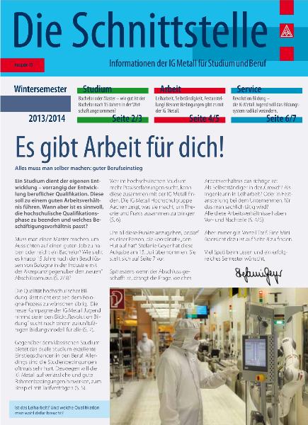 Die Schnittstelle - Informationen der IG Metall für Studium und Beruf, Nr. 15