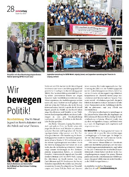 metallzeitung - Regionalseiten Berlin-Brandenburg-Sachsen September 2017