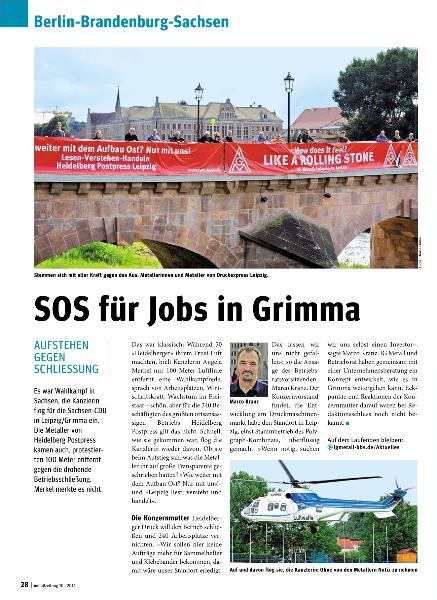metallzeitung - Regionalseiten Berlin-Brandenburg-Sachsen Oktober 2014