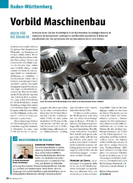 metallzeitung - Regionalseiten Baden-Württemberg August 2014