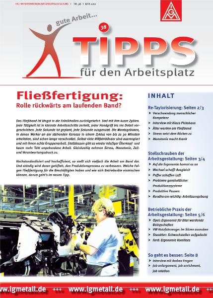 Tipps für den Arbeitsplatz Nr. 38 - Fließfertigung