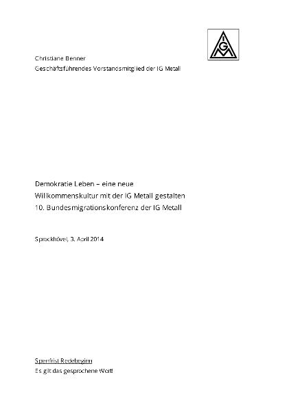 14_4_3 Statement Christiane Benner Bundesmigrationskonferenz