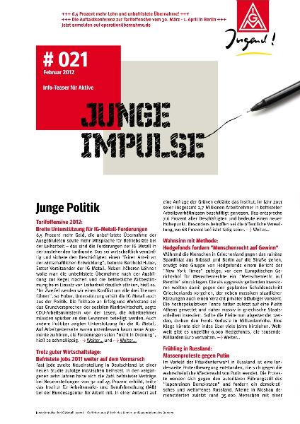 Junge Impulse, Ausgabe 21 (02/2012)