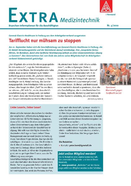 Tarifflucht nur mühsam zu stoppen, Extra Medizintechnik 3/2010