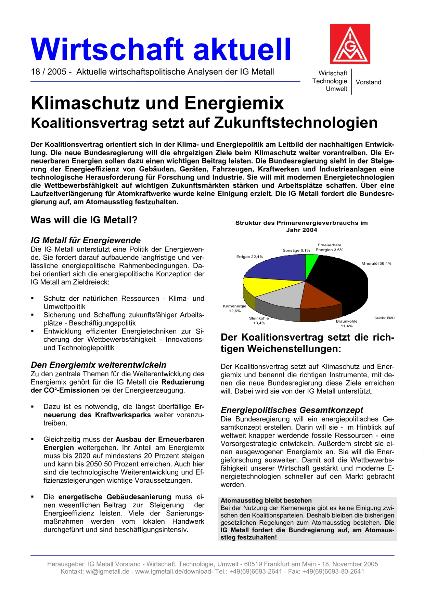 Wirtschaft aktuell 18/2005