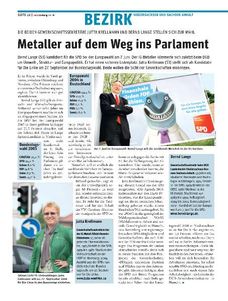 metallzeitung - Regionalseiten Niedersachsen und Sachsen-Anhalt Juni 2009
