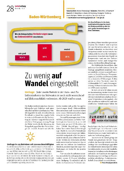 metallzeitung - Regionalseiten Baden-Württemberg Dezember 2017