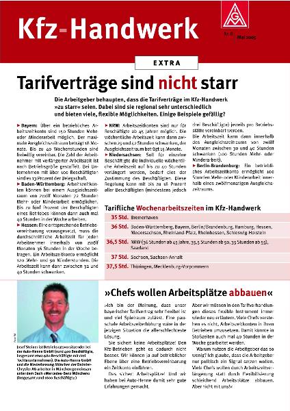 Handwerk KfZ Tarifrunde Flugblatt 8/2005