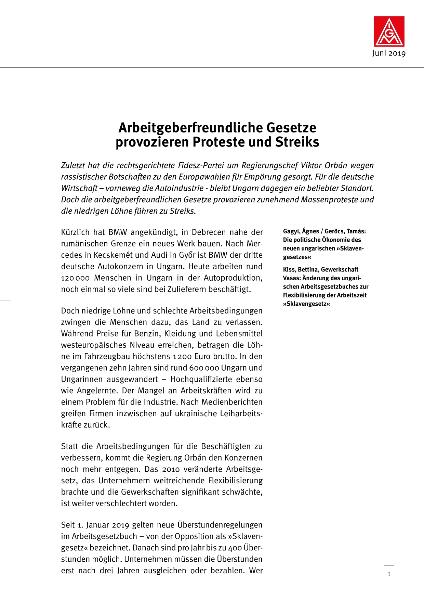 Ágnes Gagyi, Tamás Geröcs: Die politische Ökonomie des neuen ungarischen 