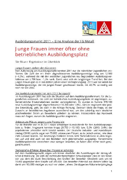 Ausbildungsmarkt 2011
