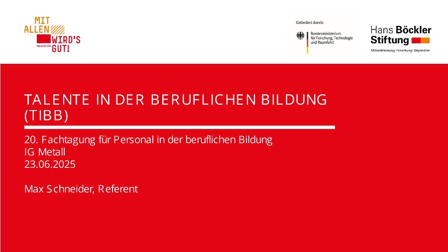Talente in der beruflichen Bildung