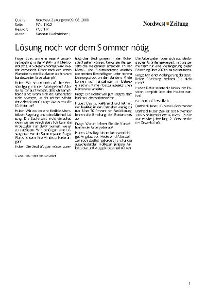 Lösung noch vor dem Sommer nötig