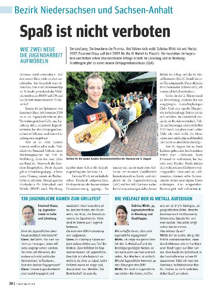 metallzeitung - Regionalseiten Niedersachsen Sachsen-Anhalt September 2010