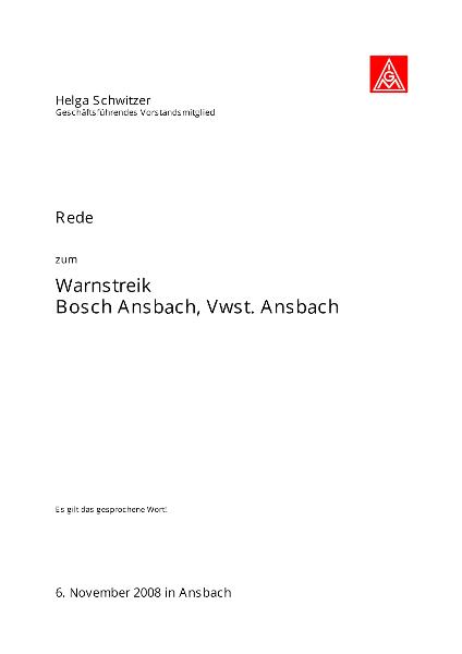 Rede Helga Schwitzer Ansbach 6.11.08