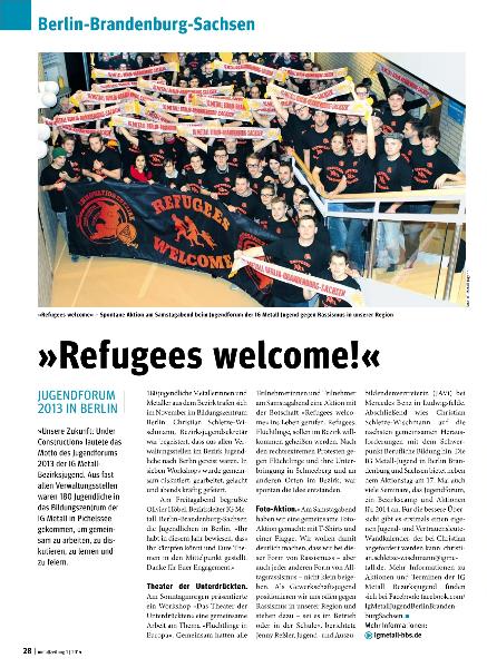 metallzeitung - Regionalseiten Berlin-Brandenburg-Sachsen Januar 2014