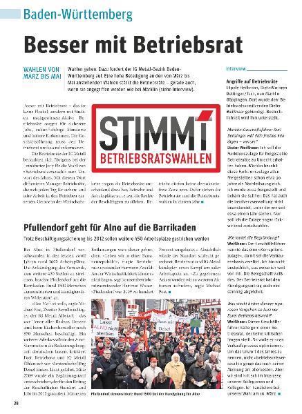 metallzeitung - Regionalseiten Baden-Württemberg März 2010