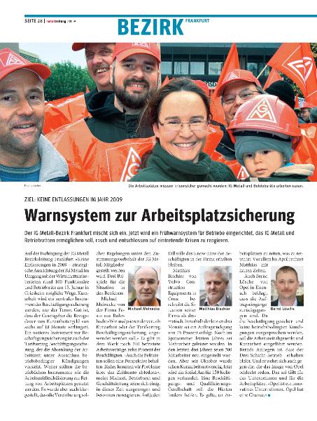 metallzeitung - Regionalseiten Frankfurt Februar 2009