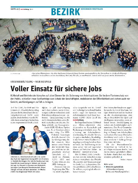metallzeitung - Regionalseiten Nordrhein-Westfalen Mai 2009