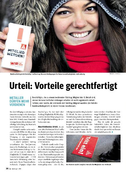metallzeitung - Regionalseiten Bayern, Mai 2015