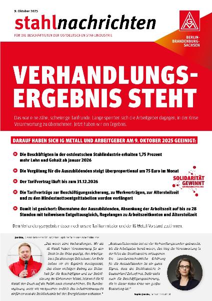 Verhandlungsergebnis steht!, 9. Oktober 2025