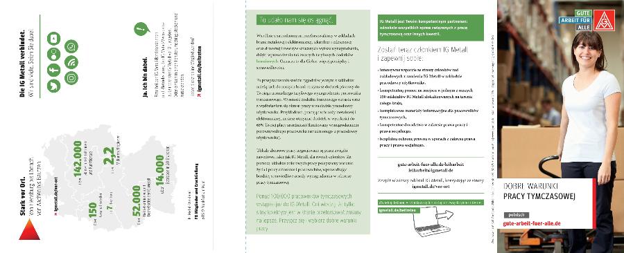 Gute Arbeit in der Leiharbeit (Flyer in polnischer Sprache)