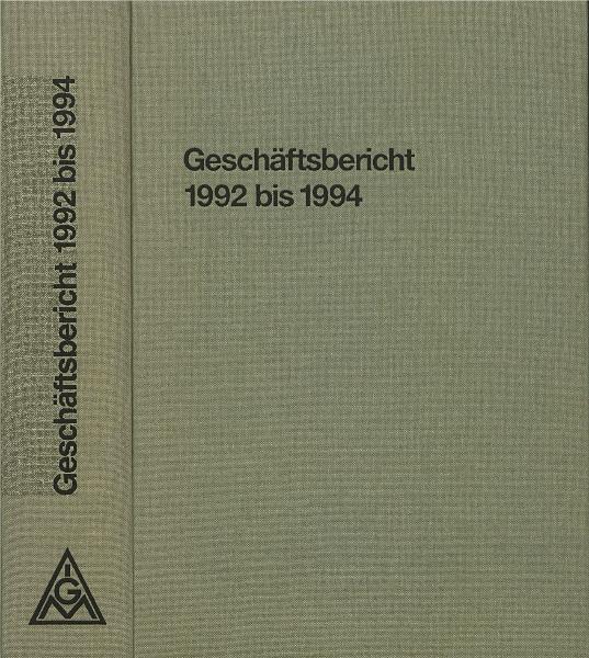 IG Metall-Geschäftsbericht 1992 - 1994