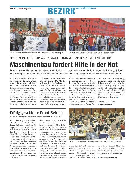 metallzeitung - Regionalseiten Baden-Württemberg November 2009