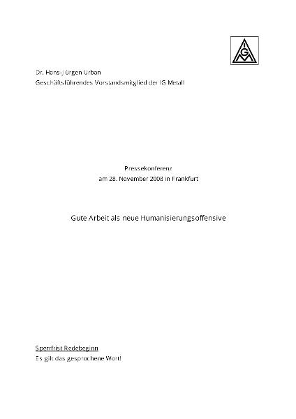 Rede Hans-Jürgen Urban, 28.11.08