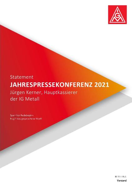 Jürgen Kerner: Rede Jahrespressekonferenz, 28.1.2021, Frankfurt