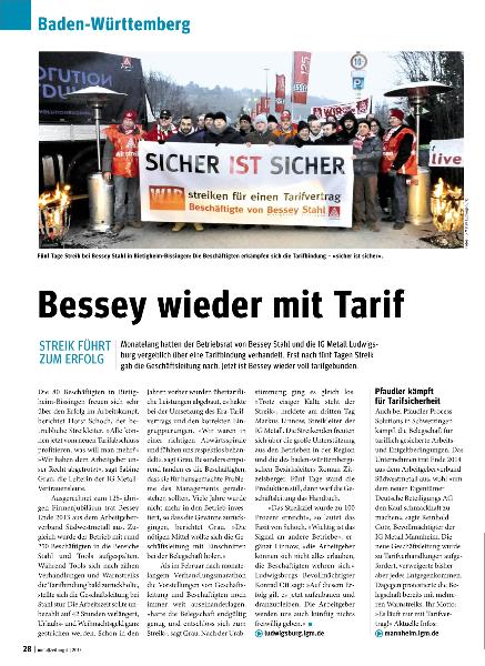 metallzeitung - Regionalseiten Baden-Württemberg, April 2015