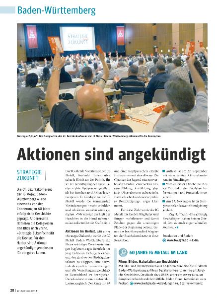 metallzeitung - Regionalseiten Baden-Württemberg August 2010