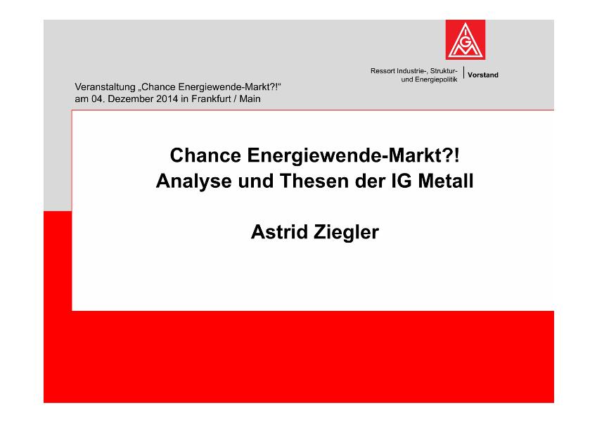 Chance Energiewende-Markt?!